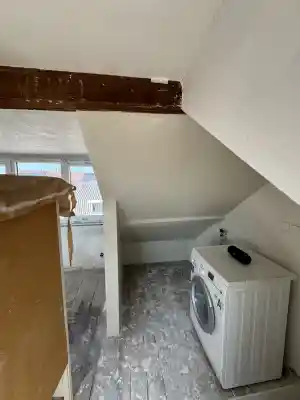 Het stucen van een zolder! .jpg