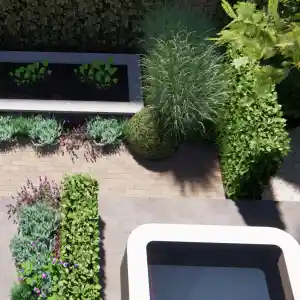 Achtertuin in Roosendaal met vijver en spa.jpg