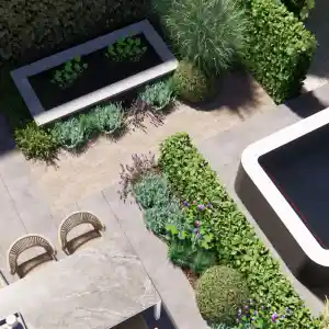 Achtertuin in Roosendaal met vijver en spa.jpg