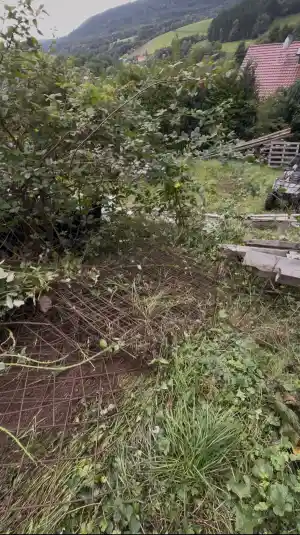 Entfernung schwerer Metallgitter aus Hanggrundstück in Wald-Michelbach.jpg