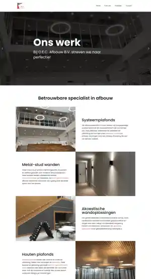 Website van O.E.C. Afbouw BV.jpg